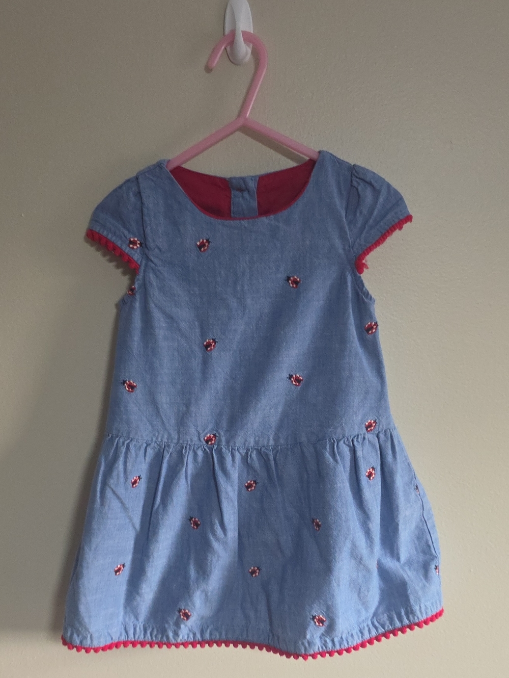 Gymboree Light Blue Dress with Ladybug Accents